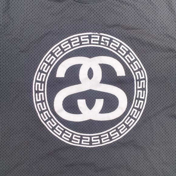 Stussy Logo Black Mesh Jersey Small - Picture 3 of 5